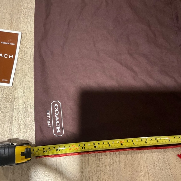 COACH Dust Bag 19x15 Protective Cover Like New Brown with Red/Orange Trim - Picture 3 of 5
